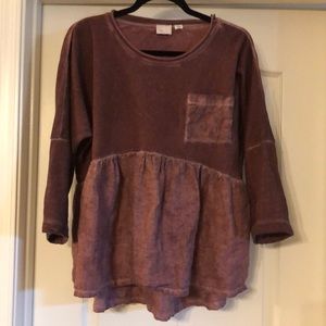 Anthropologie Purple Sweater Shirt Blouse